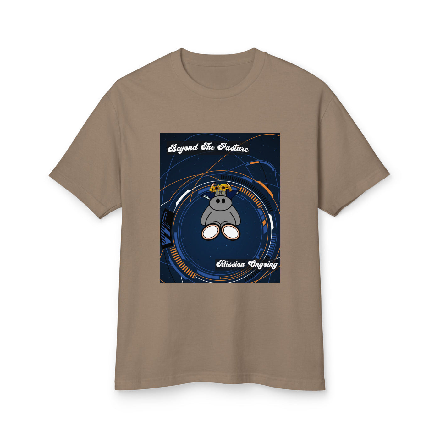 Pocket Cows Unisex Garment-Dyed Heavyweight Cotton Tee — Design 283