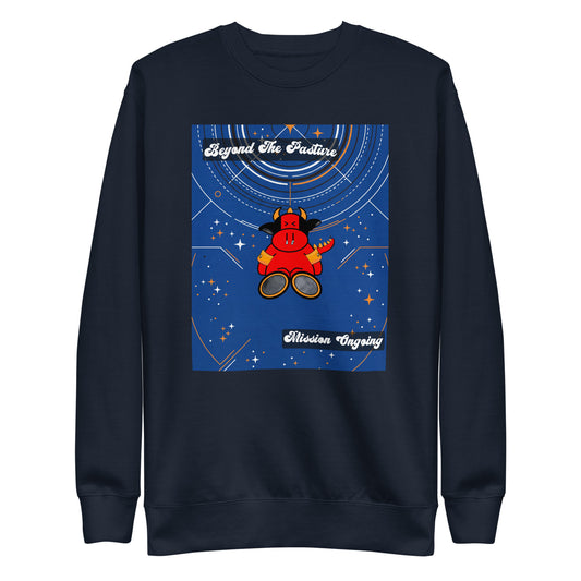 Pocket Cows Crewneck — Orbit The Herd — Design 278