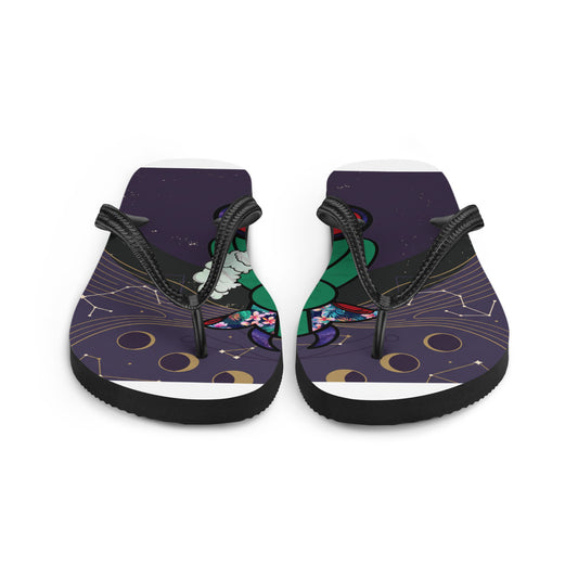 Pocket Cows Sublimation Flip Flops — Written In The Herd — Design 729
