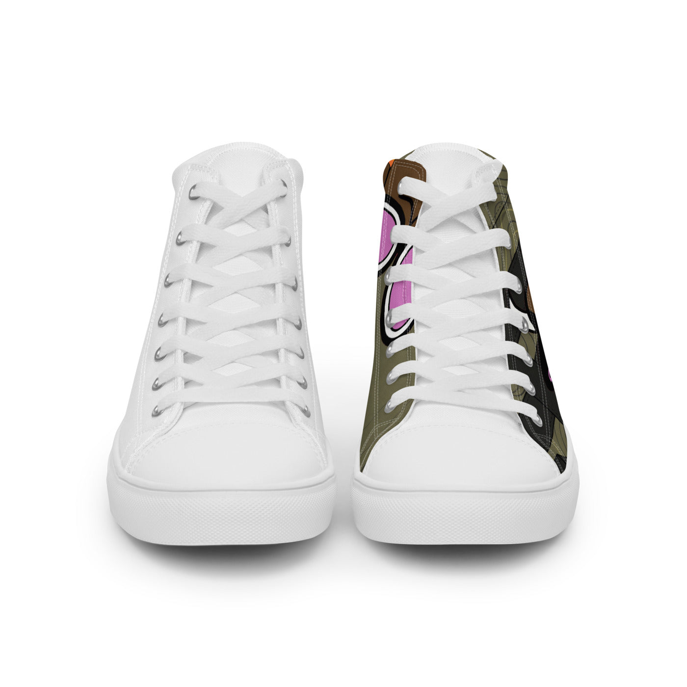 Pocket Cows Men's High Top Canvas Shoes — Built To Roam — Design 772