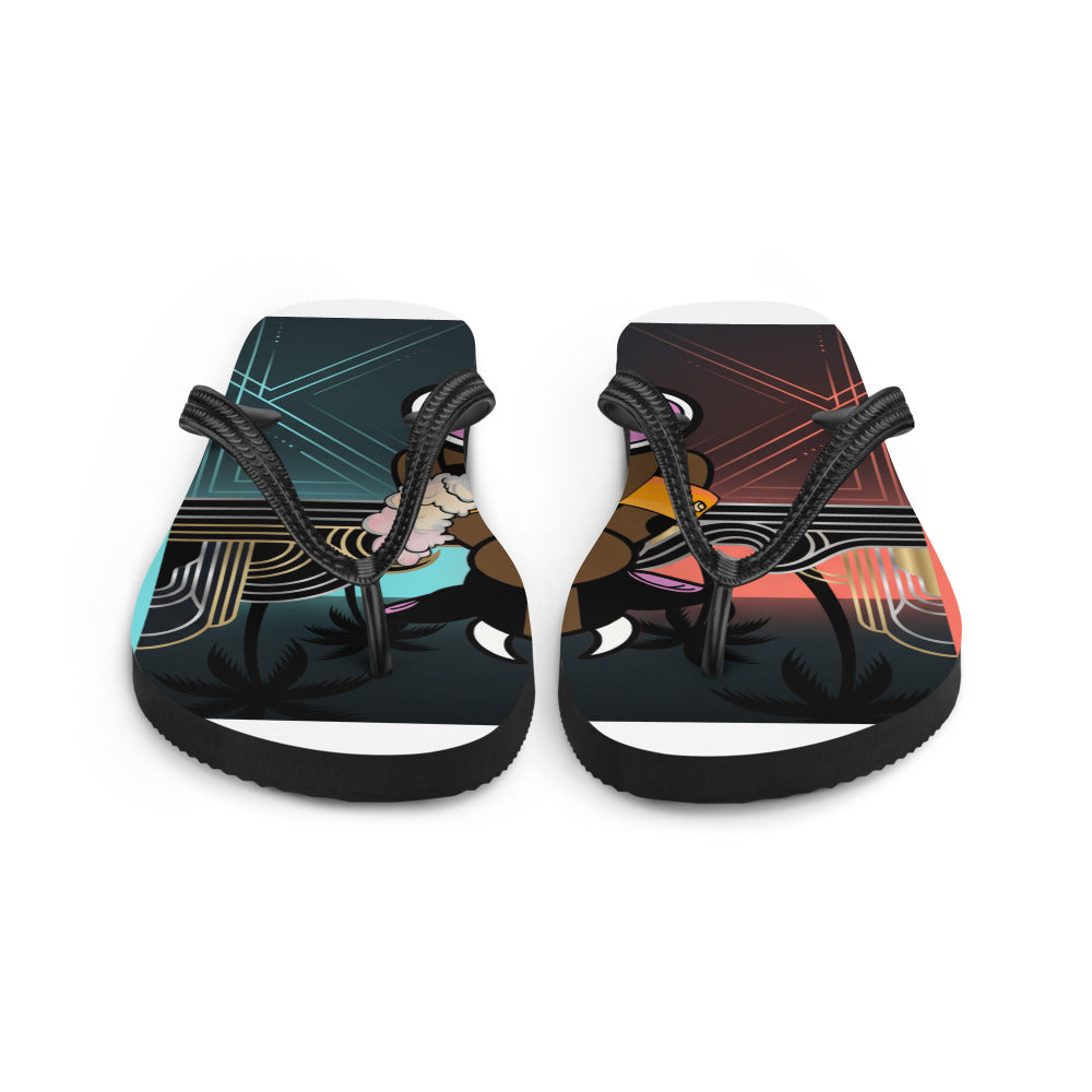 Pocket Cows Sublimation Flip Flops — Pasture Vice — Design 771