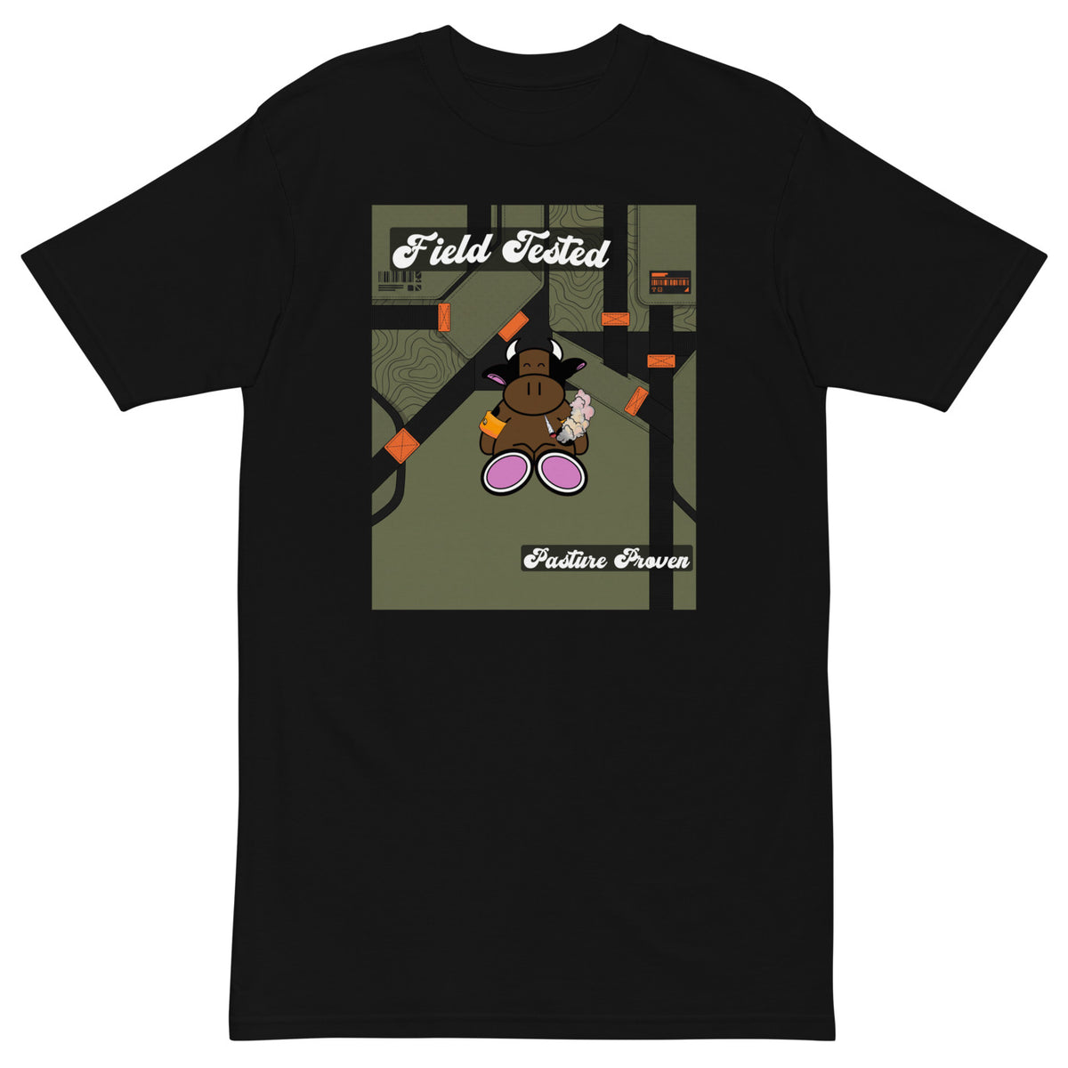 Pocket Cows Heavyweight Tee — Built To Roam — Design 198 — alternate view