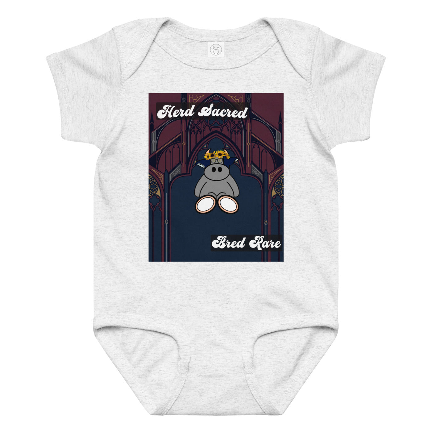 Pocket Cows Baby Jersey Bodysuit — Design 271