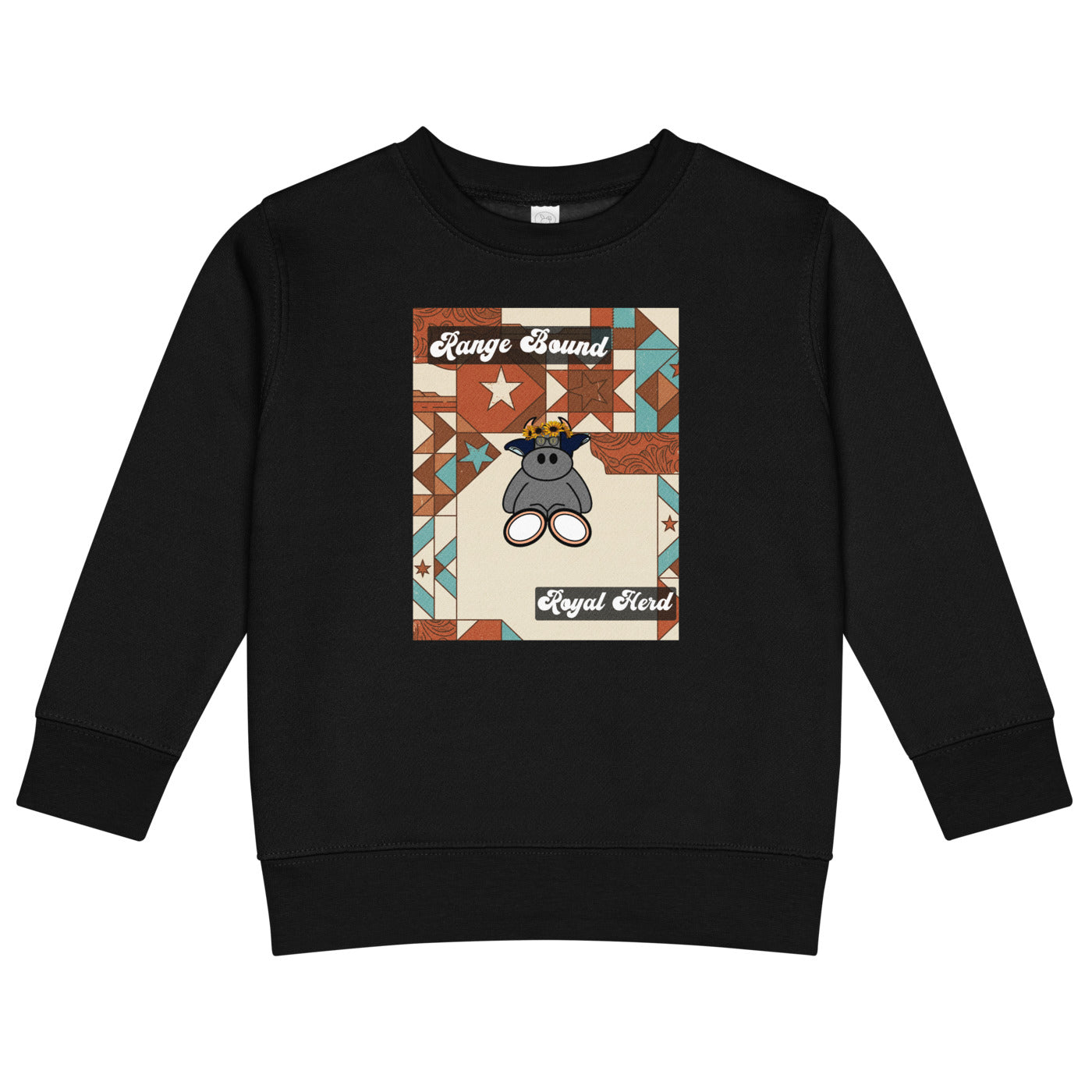 Pocket Cows Kids Crew Neck Sweatshirt — Design 258
