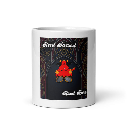 Pocket Cows White Glossy Mug — Sacred Herd — Design 267