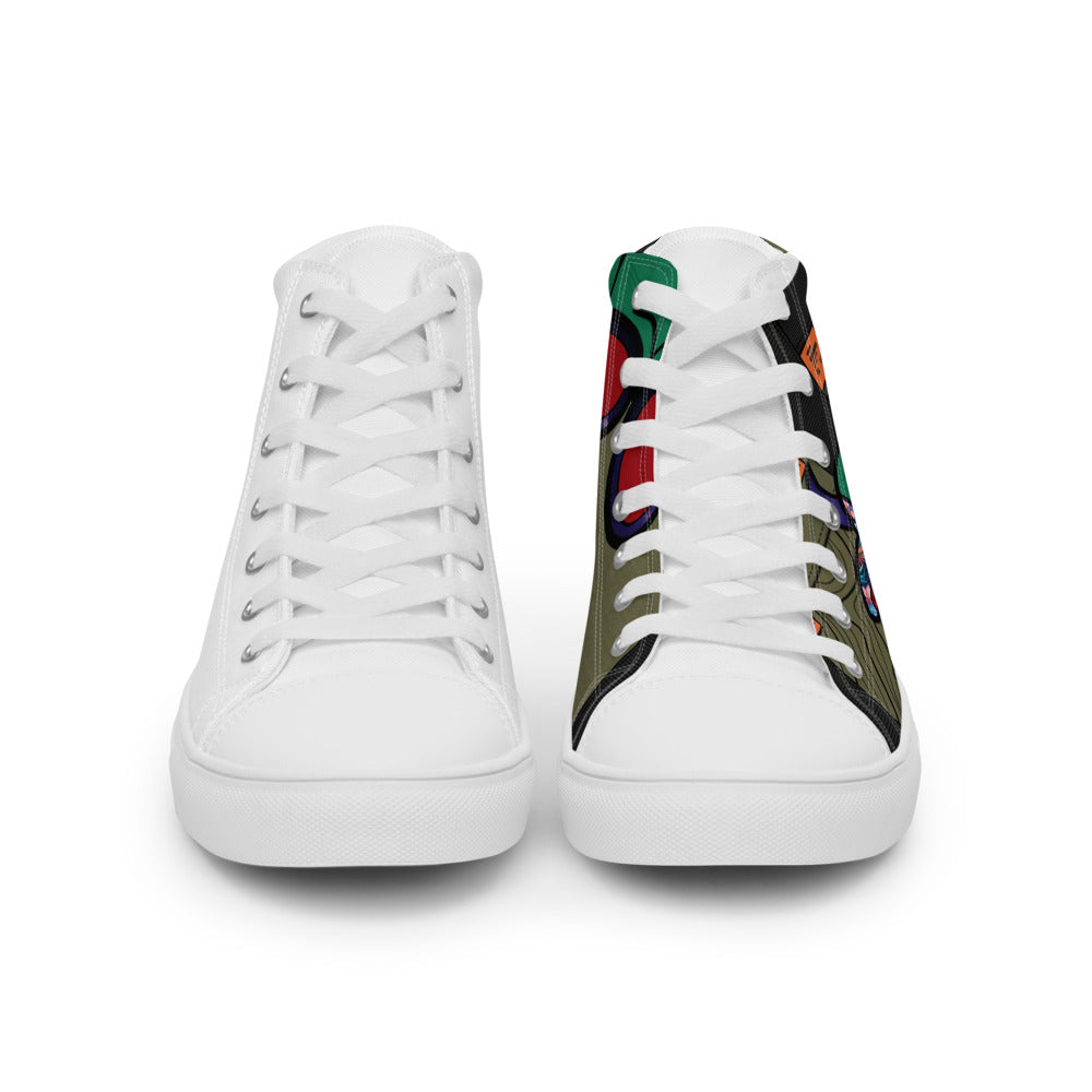Pocket Cows Men's High Top Canvas Shoes — Built To Roam — Design 737