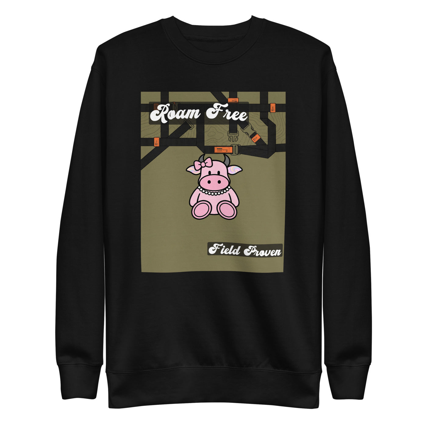 Pocket Cows Crewneck — Built To Roam — Design 848