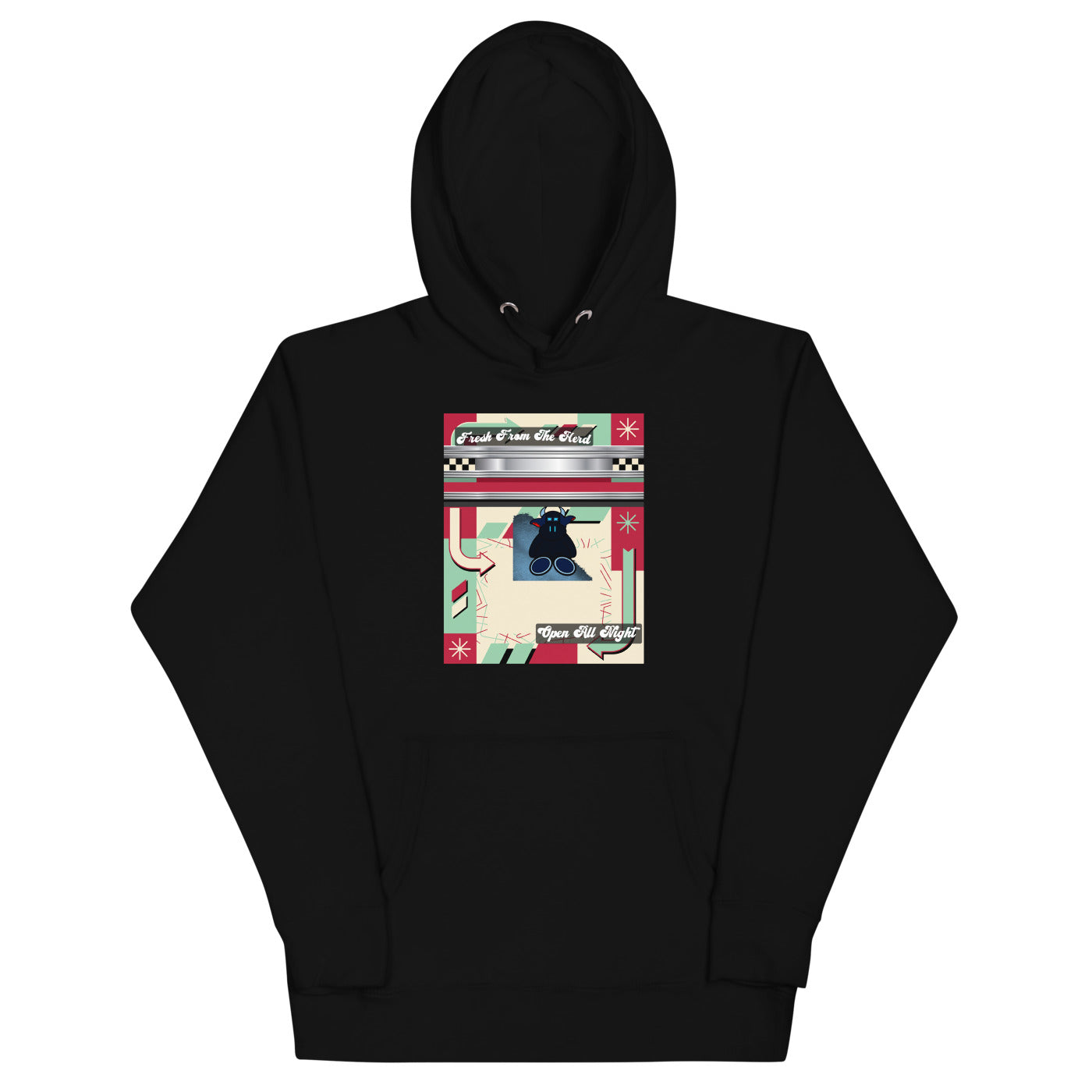 Pocket Cows Hoodie — Always Fresh — Design 185