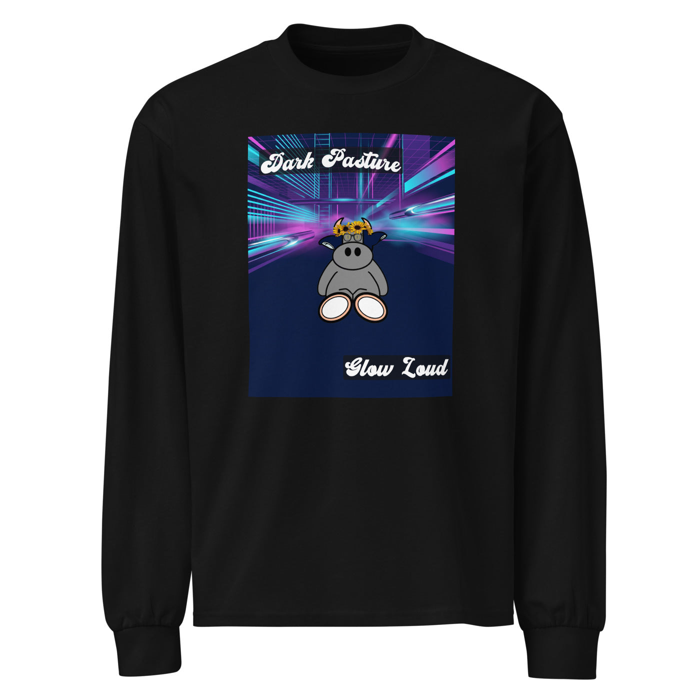 Pocket Cows Unisex Heavyweight Long Sleeve Shirt — Design 255