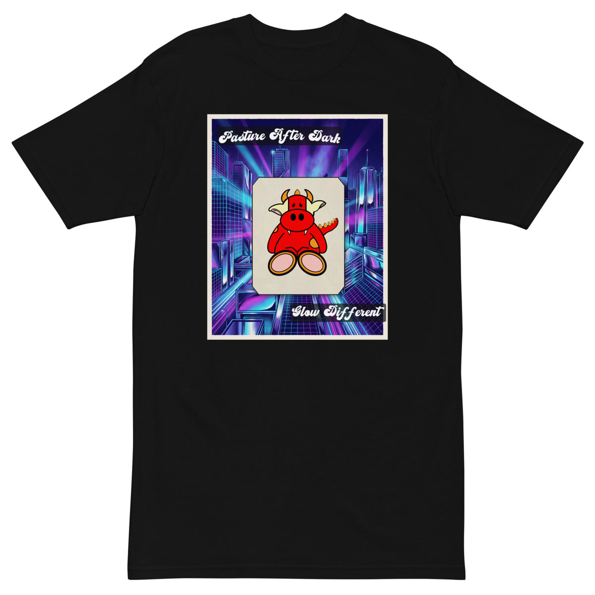 Pocket Cows Heavyweight Tee — After Hours — Design 03 — alternate view