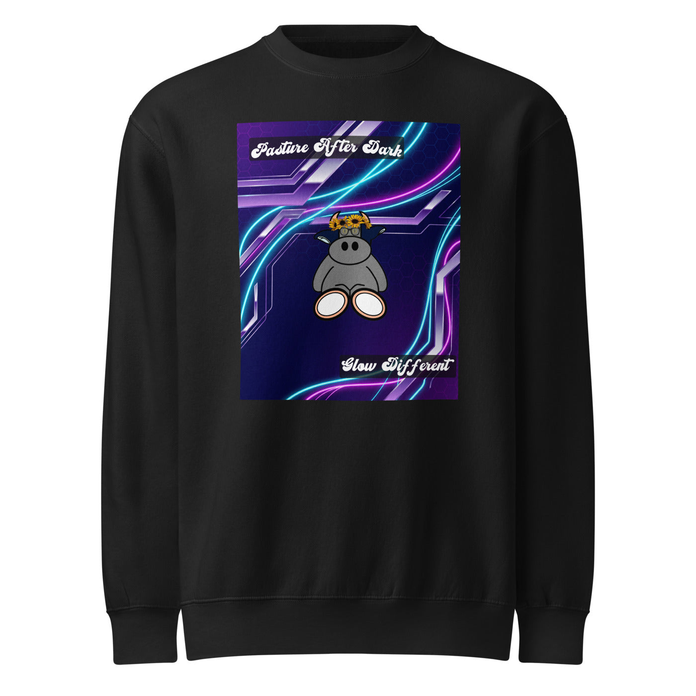 Pocket Cows Unisex Crew Neck Sweatshirt — Design 251