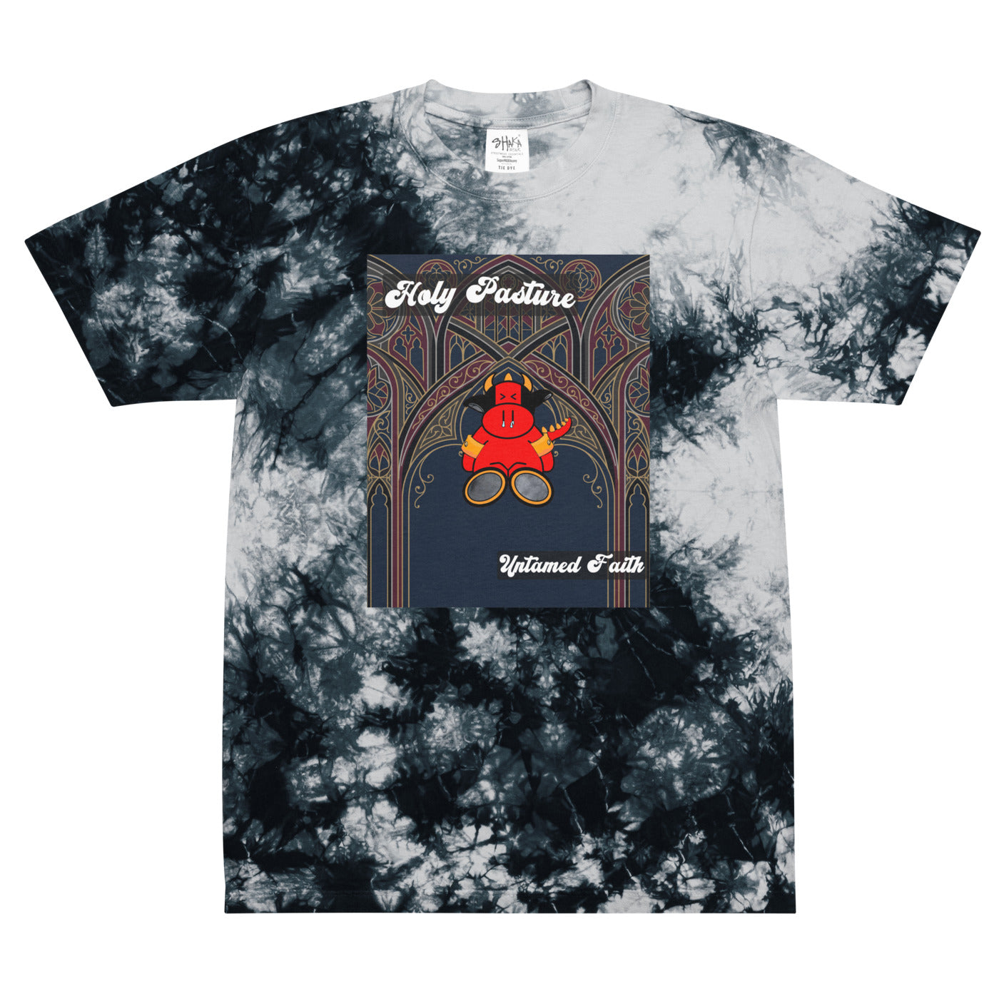 Pocket Cows Unisex Oversized Tie-Dye T-Shirt — Design 270