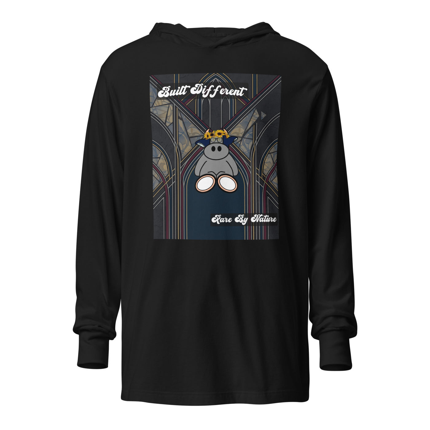 Pocket Cows Unisex Hooded Long Sleeve Tee — Design 269