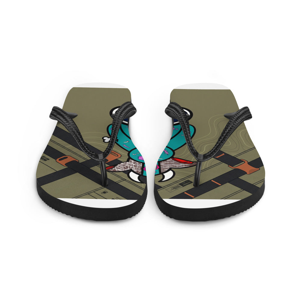 Pocket Cows Sublimation Flip Flops — Built To Roam — Design 808