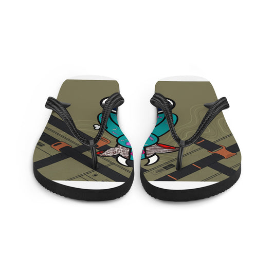 Pocket Cows Sublimation Flip Flops — Built To Roam — Design 808