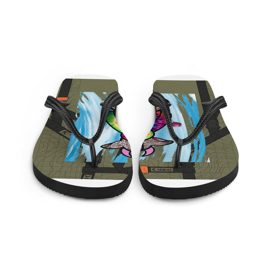 Pocket Cows Sublimation Flip Flops — Built To Roam — Design 717