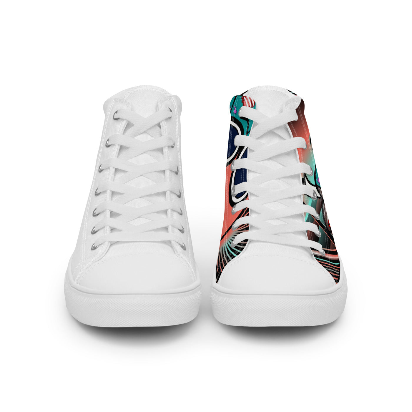 Pocket Cows Men's High Top Canvas Shoes — Pasture Vice — Design 807