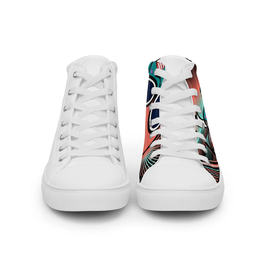 Pocket Cows Men's High Top Canvas Shoes — Pasture Vice — Design 807