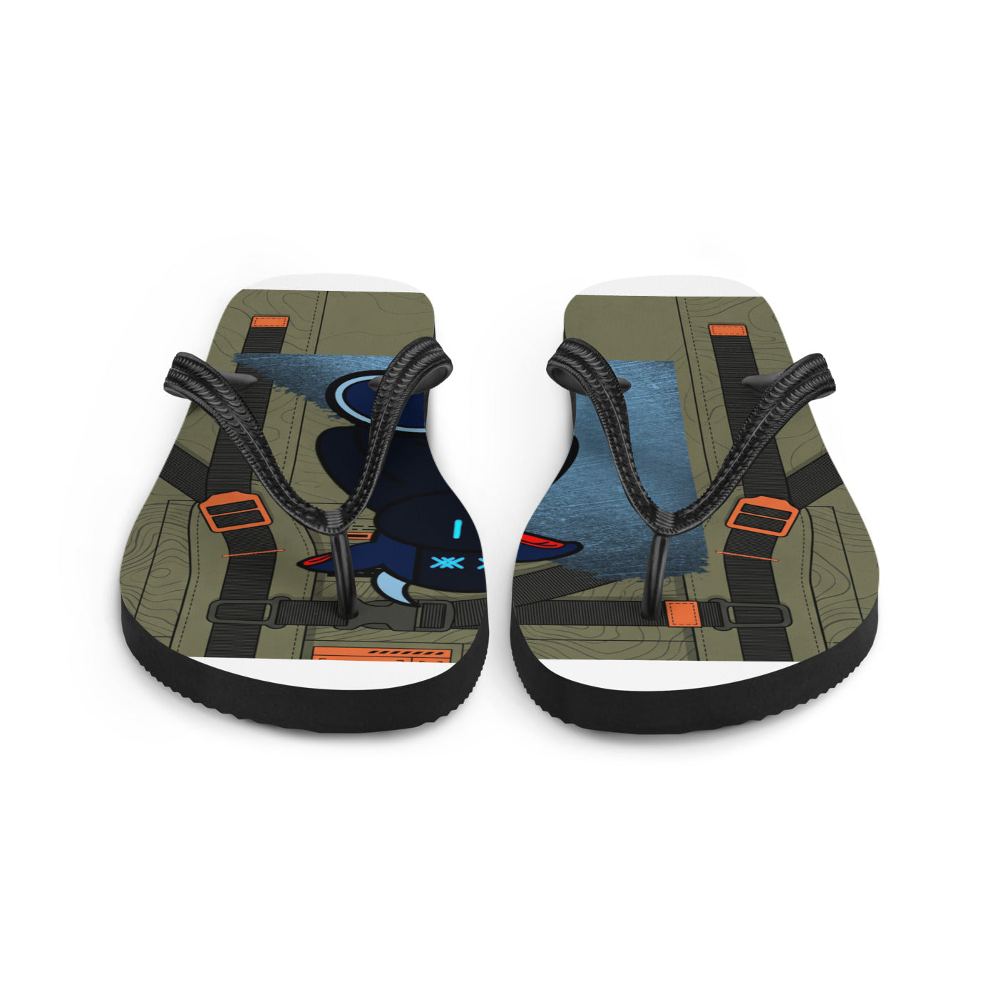 Pocket Cows Sublimation Flip Flops — Built To Roam — Design 741