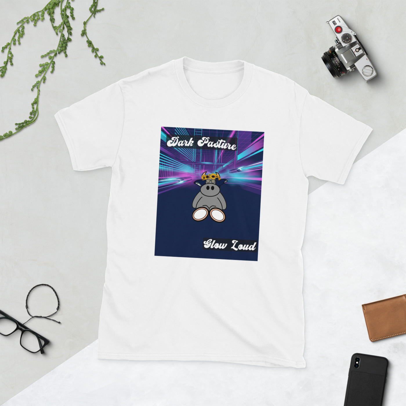 Pocket Cows Unisex Softstyle T-Shirt — Design 255