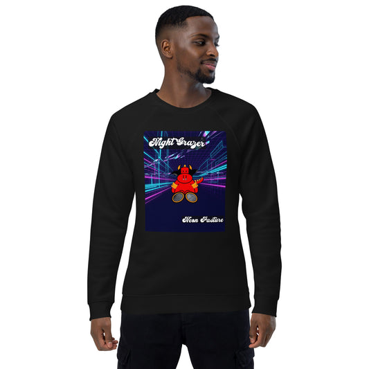 Pocket Cows Unisex Organic Raglan Sweatshirt — Design 250