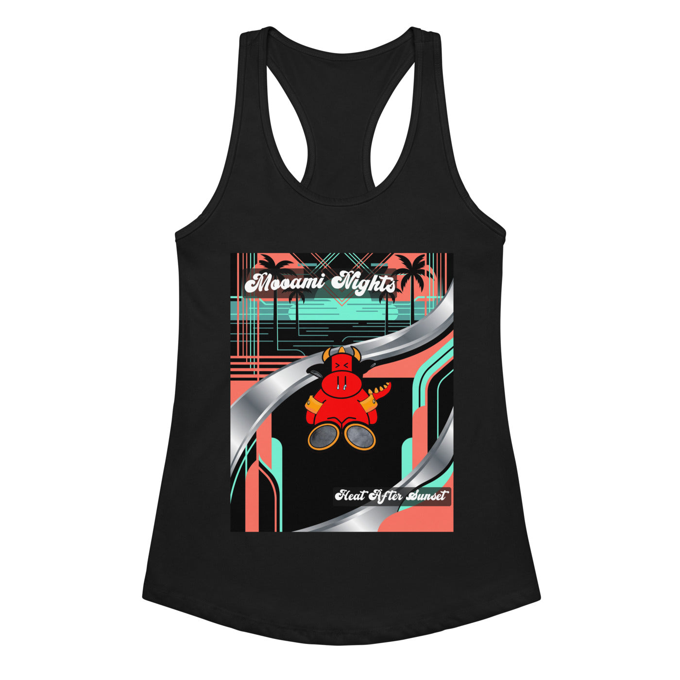 Pocket Cows Women's Ideal Racerback Tank Top — Design 272
