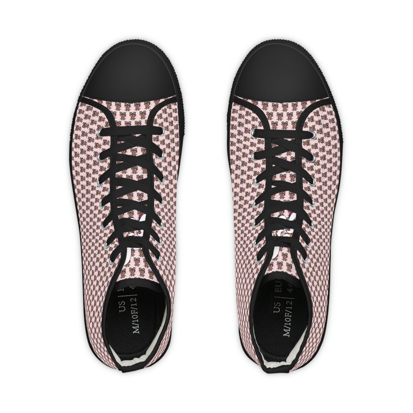 Pink Pattern Men's High Top Sneakers