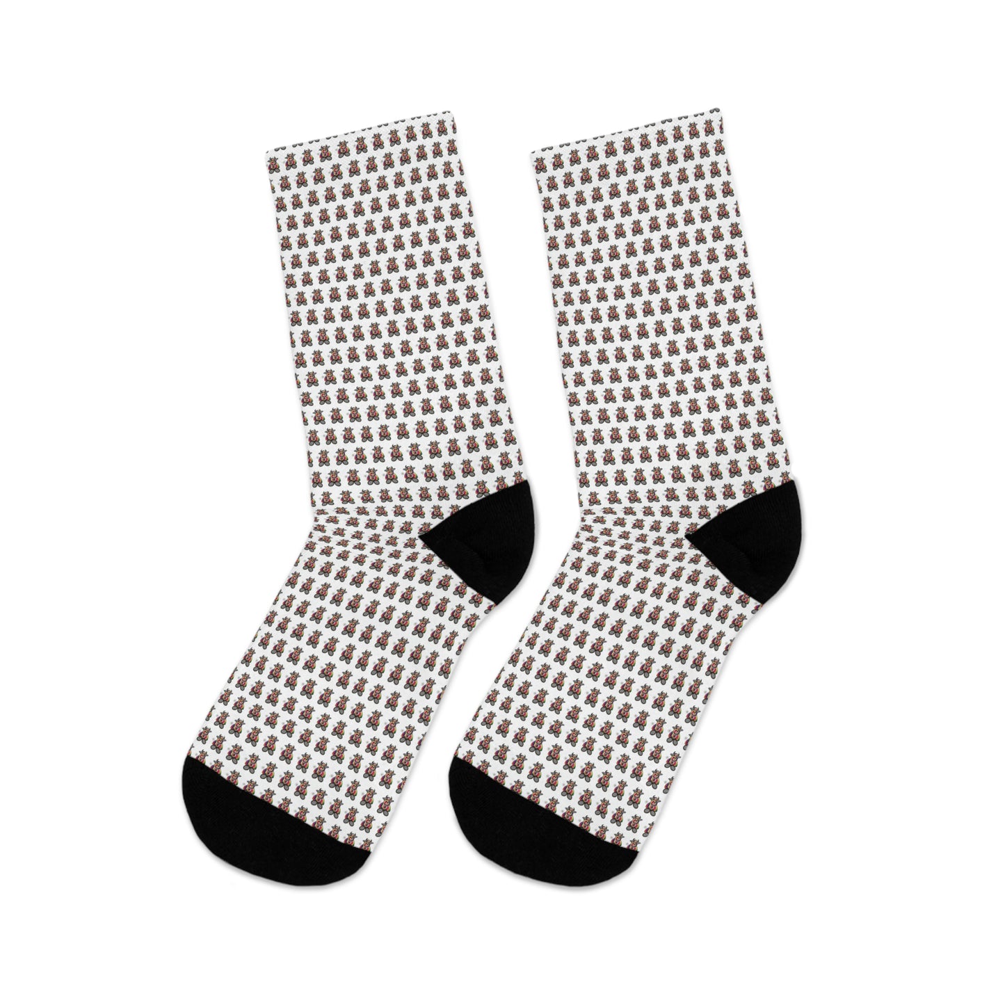 White Pattern DTG Socks