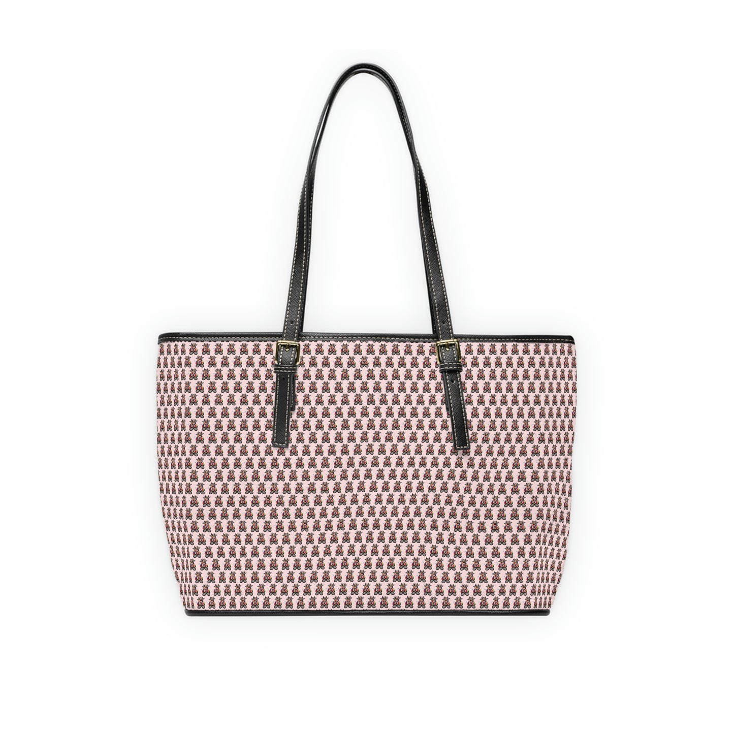 Pink Pattern PU Leather Shoulder Bag
