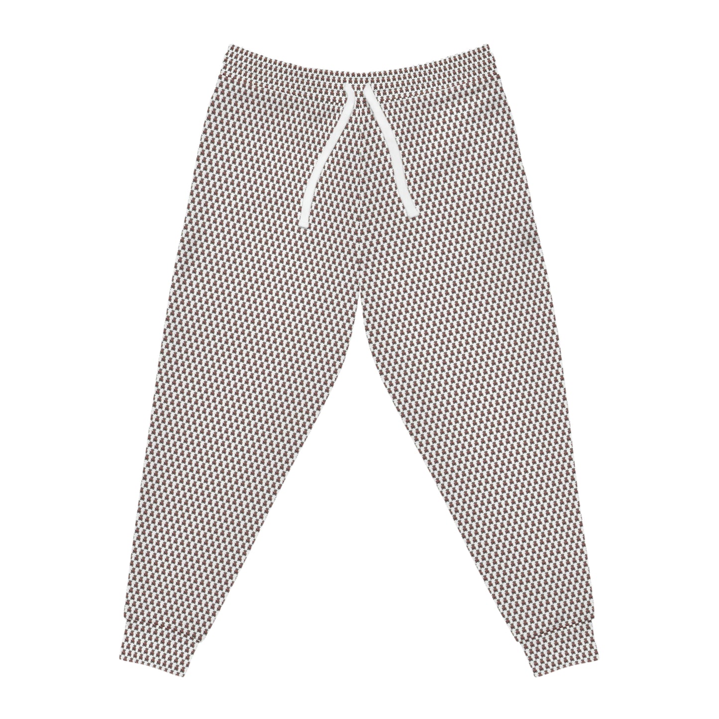 White Pattern Athletic Joggers (AOP)