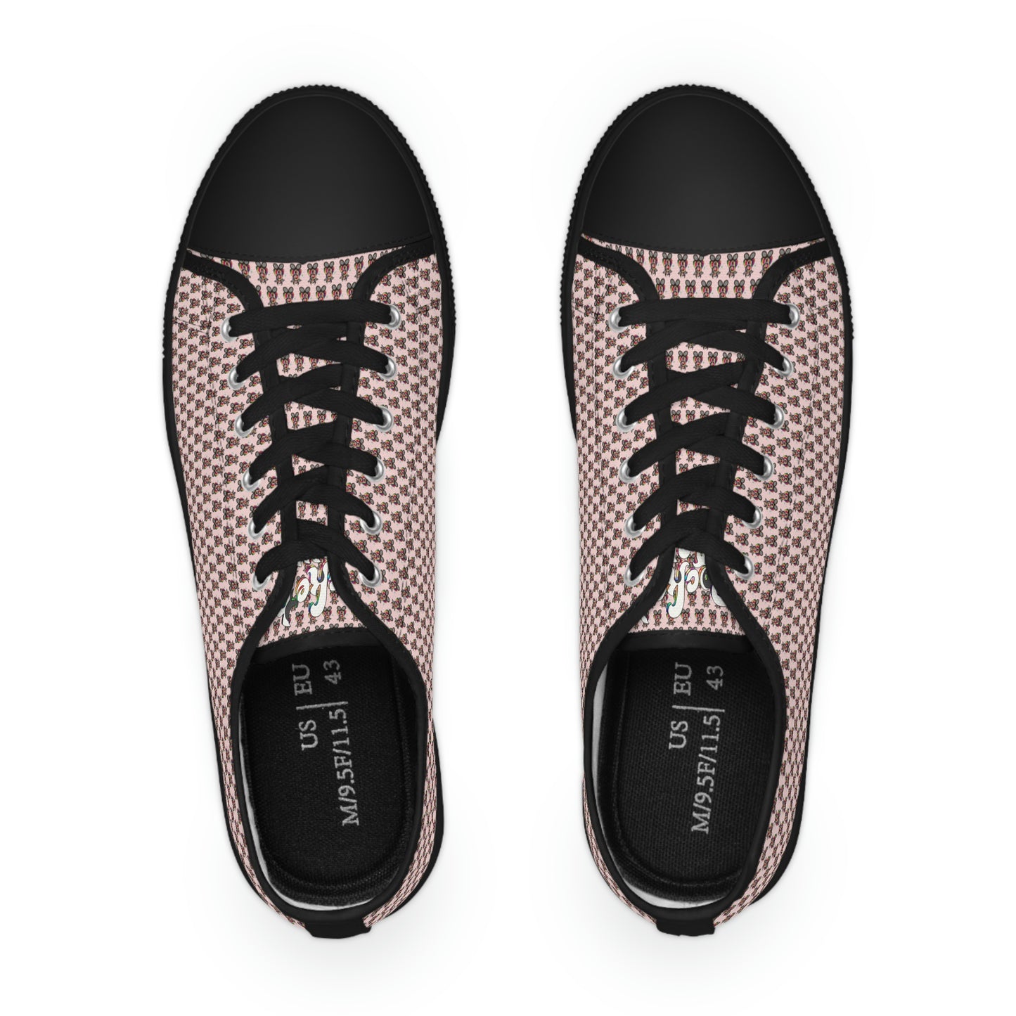 Pink Pattern Men's Low Top Sneakers