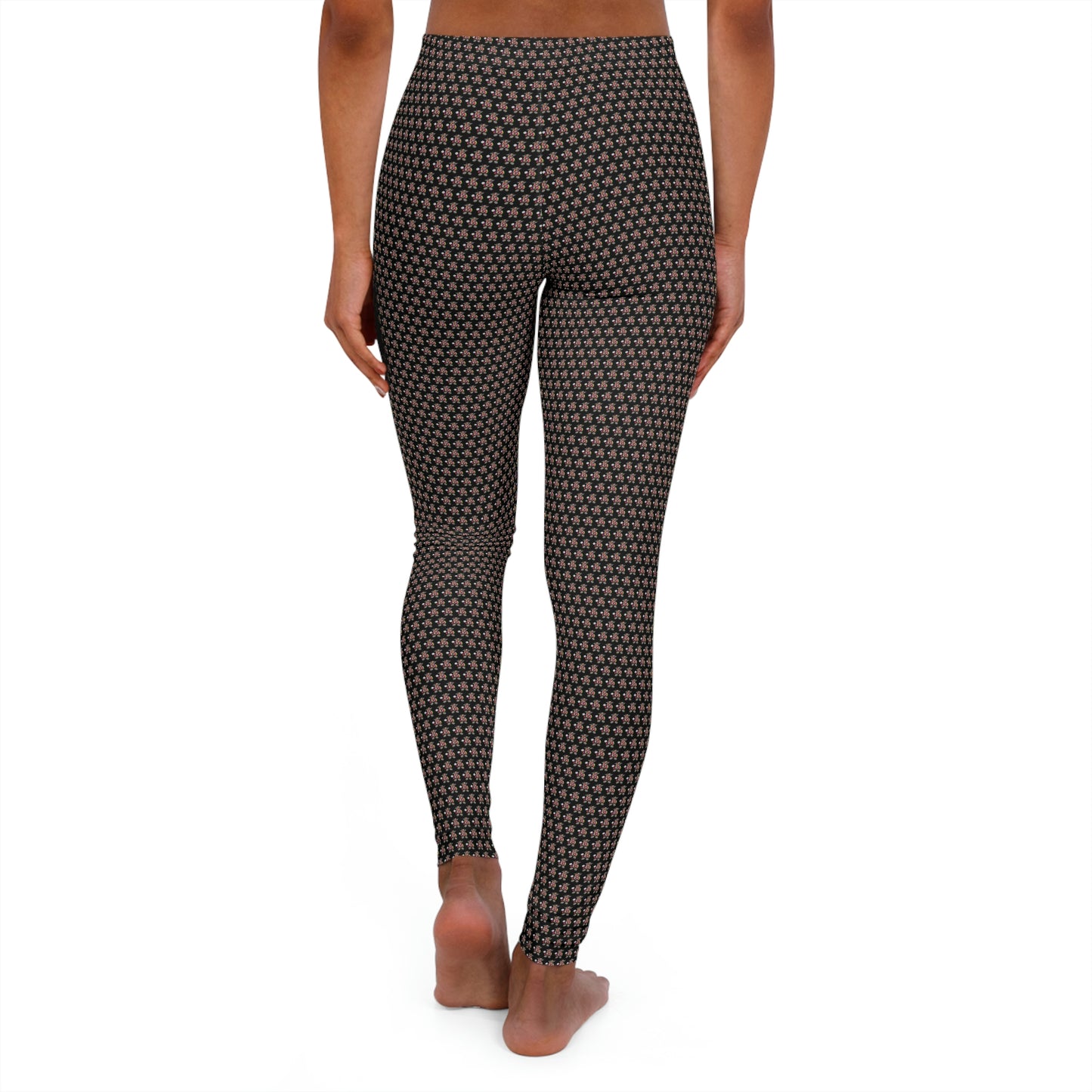 Black Pattern Women's Spandex Leggings